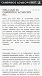 Mobile Screenshot of cambridgeadvisors.net