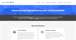 Desktop Screenshot of cambridgeadvisors.com