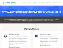 Tablet Screenshot of cambridgeadvisors.com